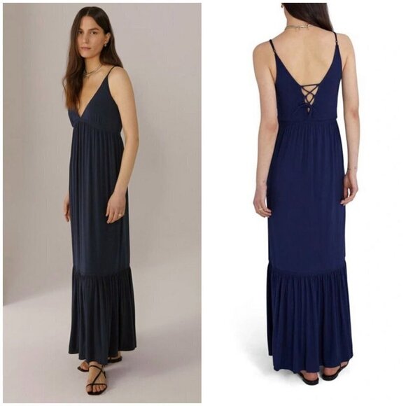💕FAVORITE DAUGHTER💕 The Weekend Maxi Dress ~ Navy Blue Small S NWT - Picture 1 of 12